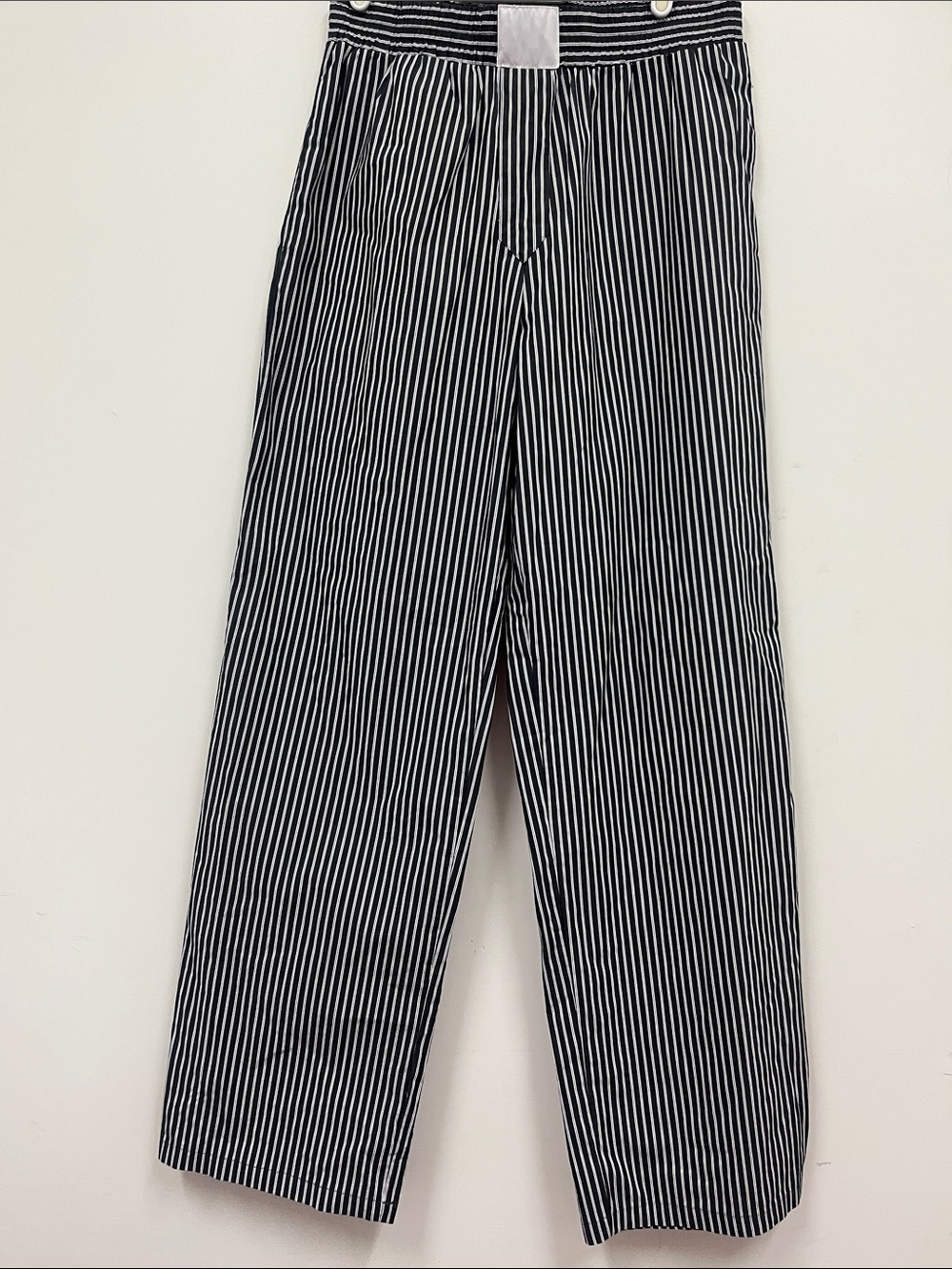 Lioness Black & White Pinstripe Wide-Leg Pants size XS